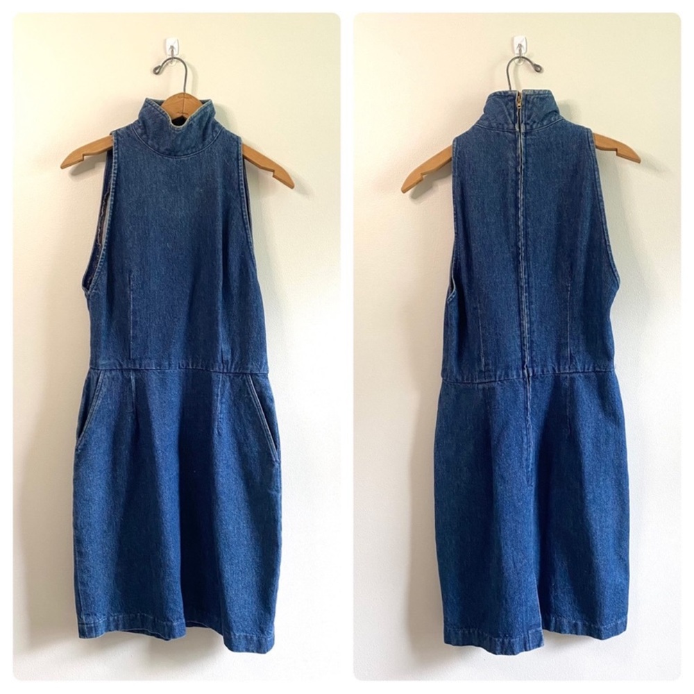 Vintage Ralph Lauren Denim High Neck Jean Dress